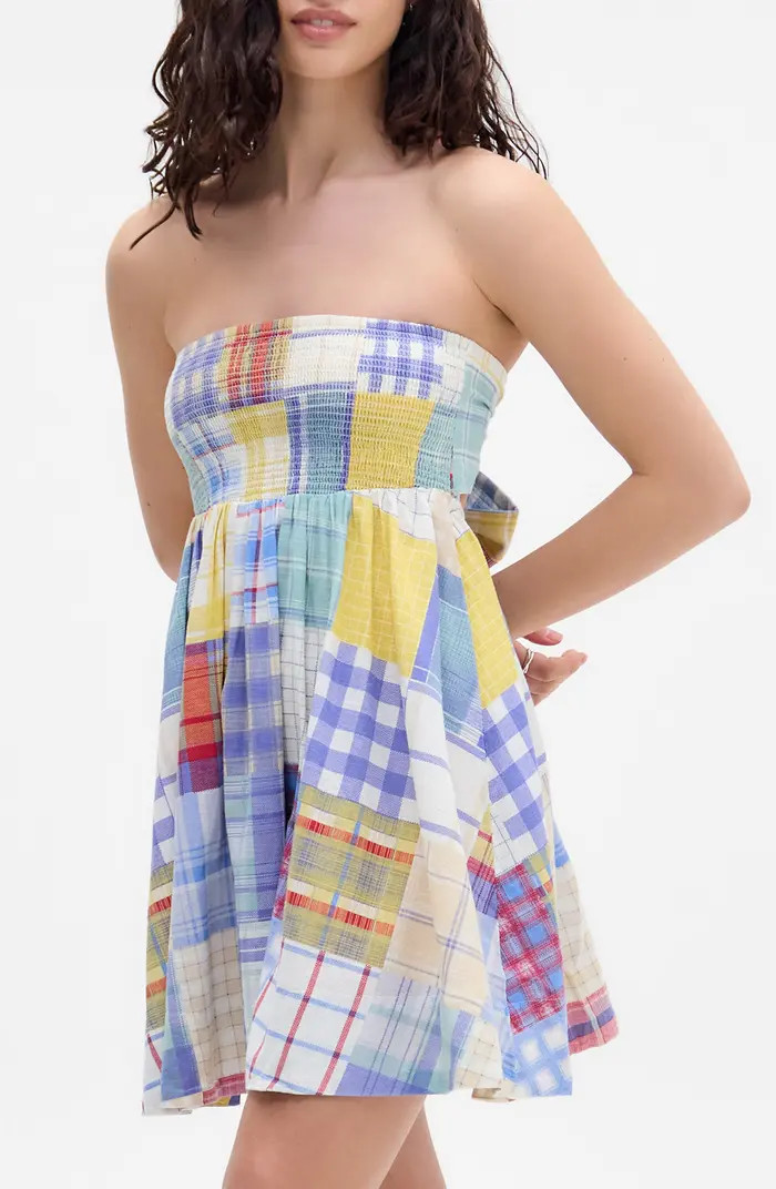 BDG Urban Outfitters Aurora Patch Smocked Minidress | Nordstrom | Nordstrom