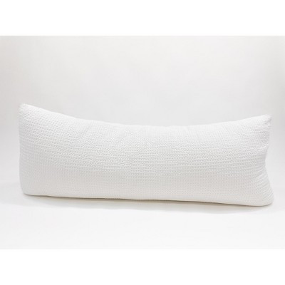 Body Pillow 20x54 Down Alternative White Cotton Waffle Weave - Anaya | Target