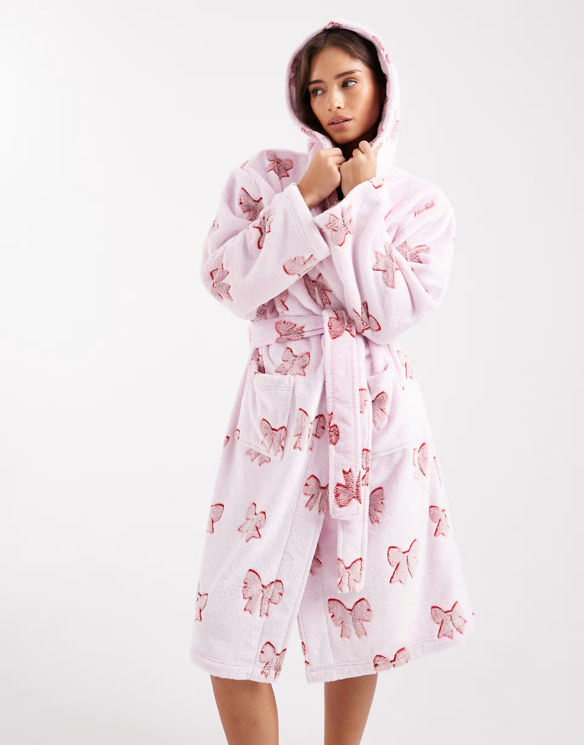 Miss Selfridge bow print dressing gown | ASOS | ASOS (Global)