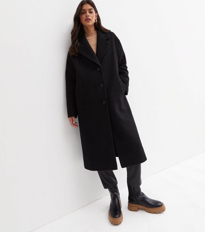 Black Bouclé Long Formal Coat
						
						Add to Saved Items
						Remove from Saved Items | New Look (UK)