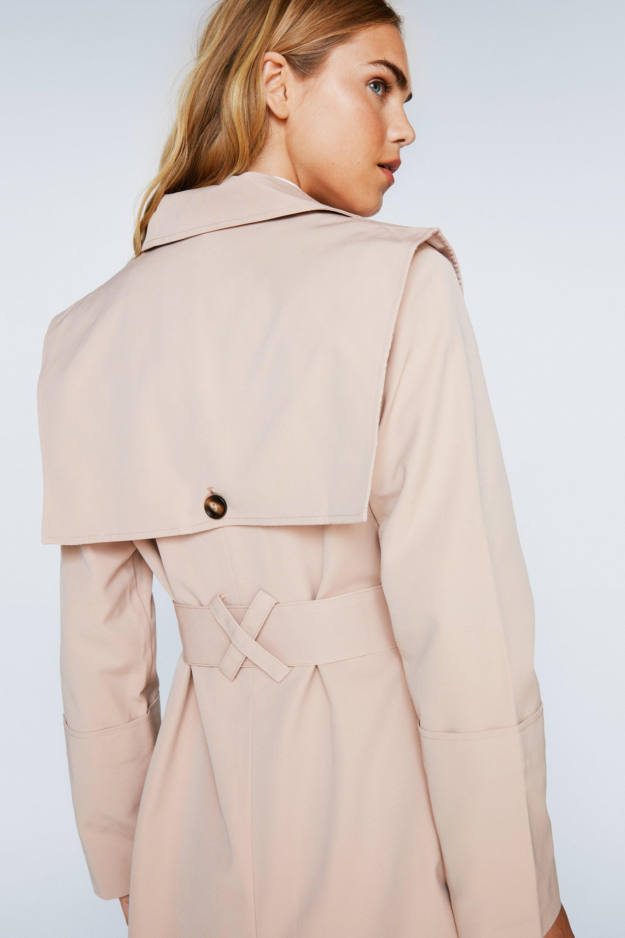 Premium Trim Detail Belted Trench Coat | Nasty Gal (US)