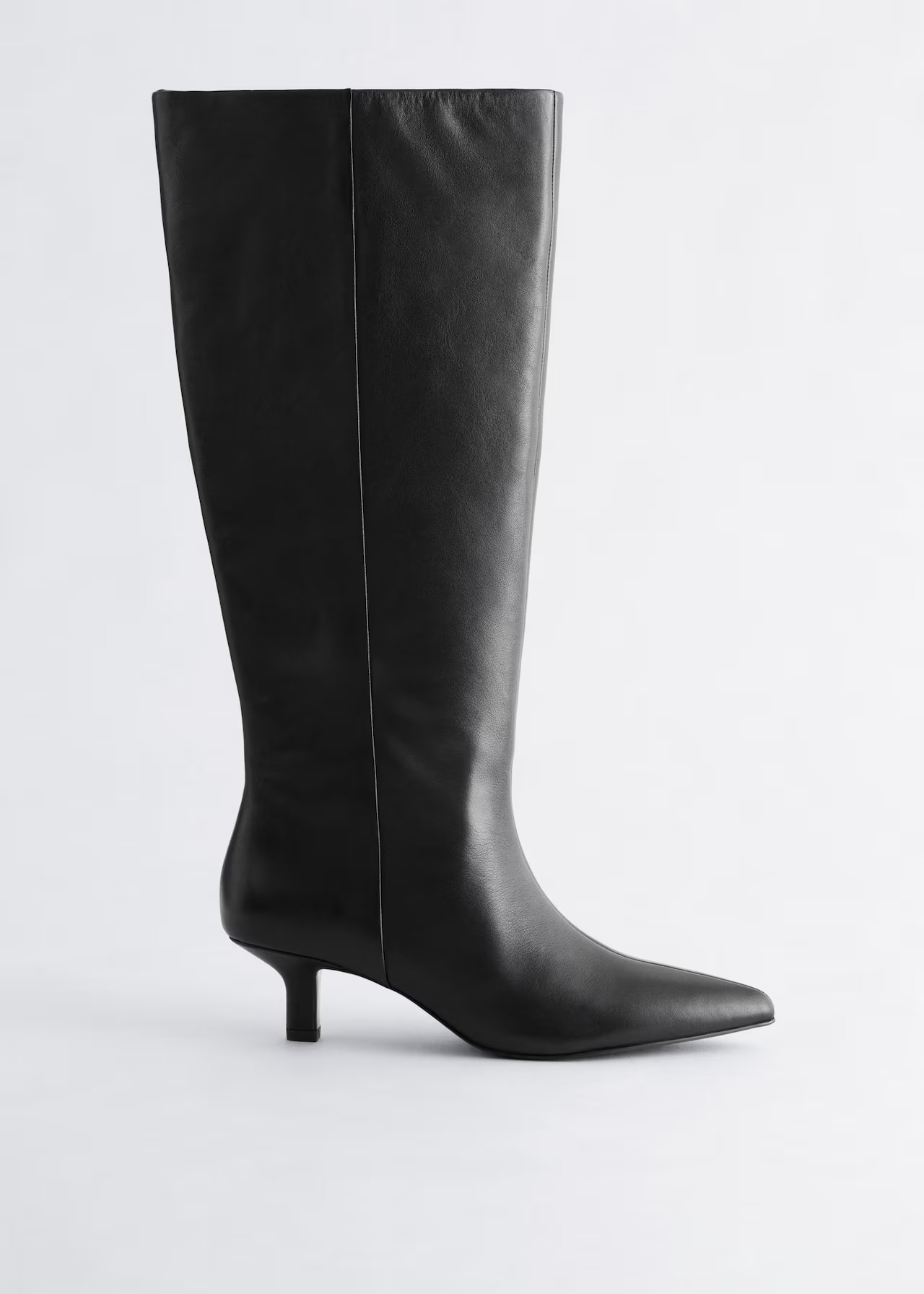 Kitten Heel Leather Knee Boots | & Other Stories UK