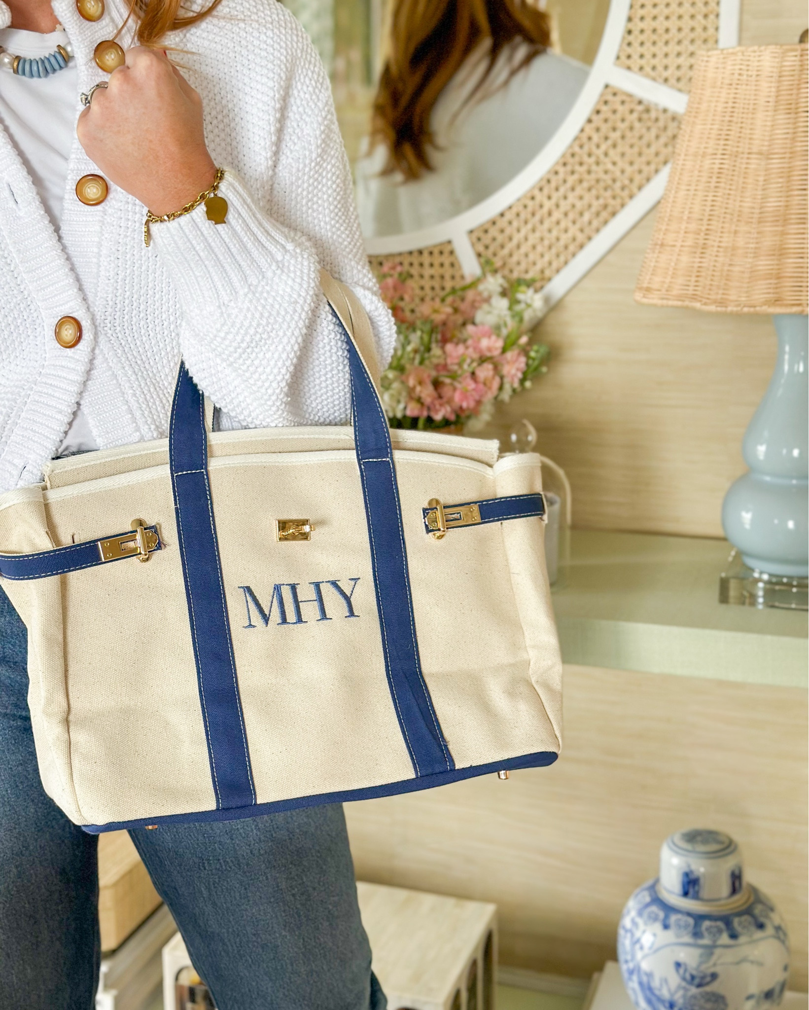 Cutest boat tote from The Monogram Corner. Use code: MARGARETOFYORK10 for 10% off! 

#LTKootd #LTKTravel
