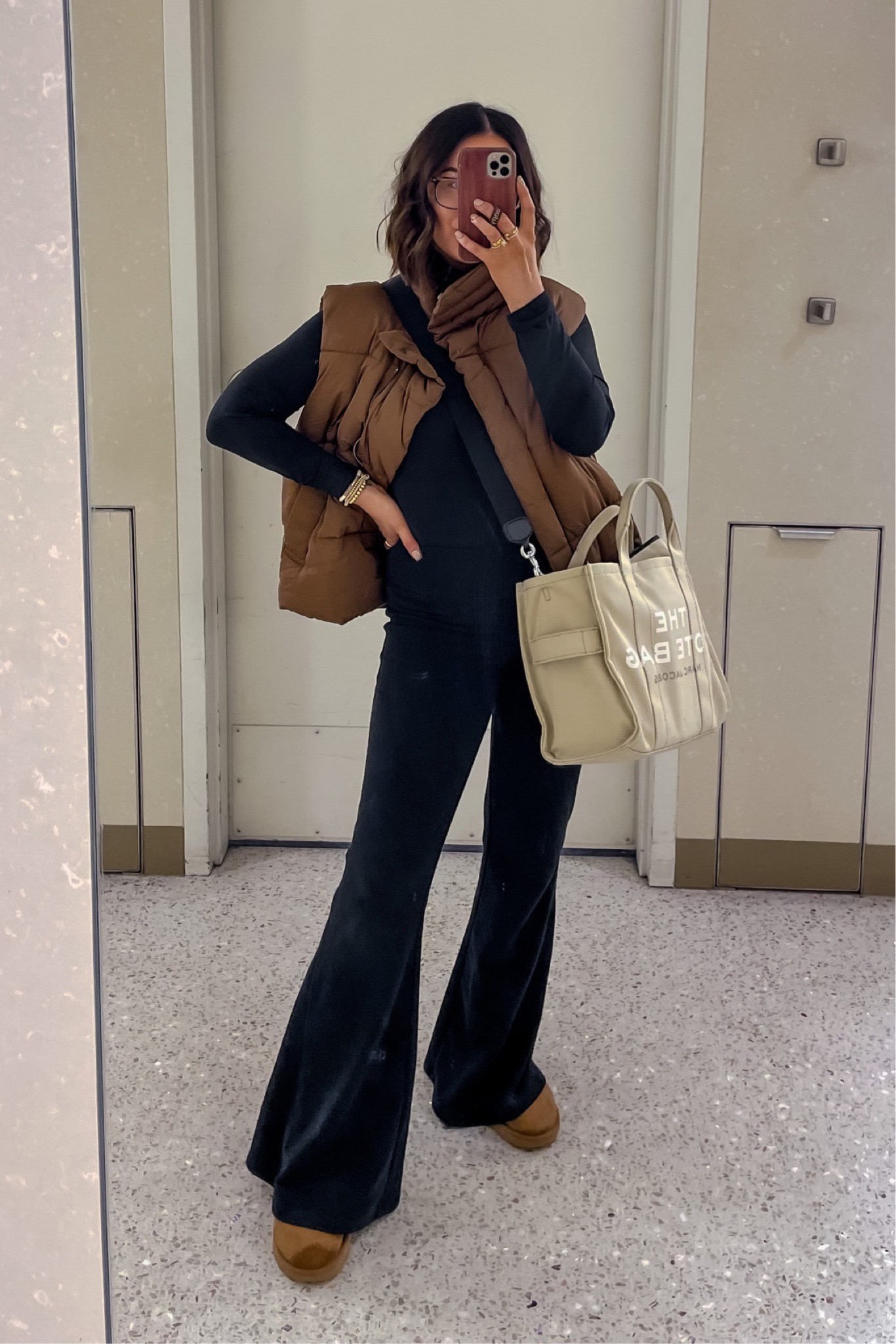 Puffer now 25% off - tons of colors! M in top, s in vest + pants, size down in mini Uggs - vest & pants on sale! 

#falloutfits #yogapants #totebag #puffervest #boots


#LTKunder100 #LTKsalealert #LTKSeasonal