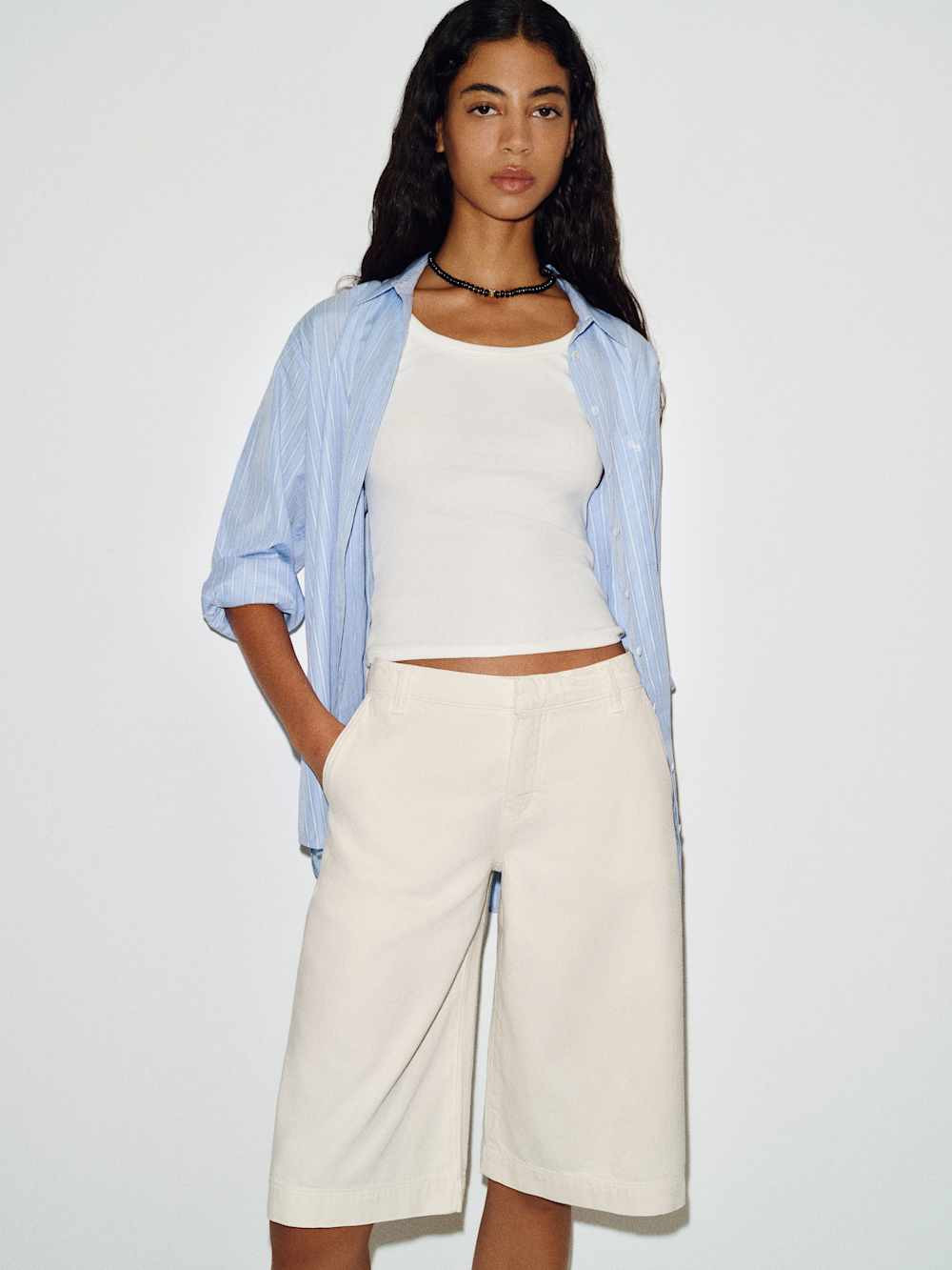 Bermuda taille basse 14" en jean Elio | Reformation (Global)