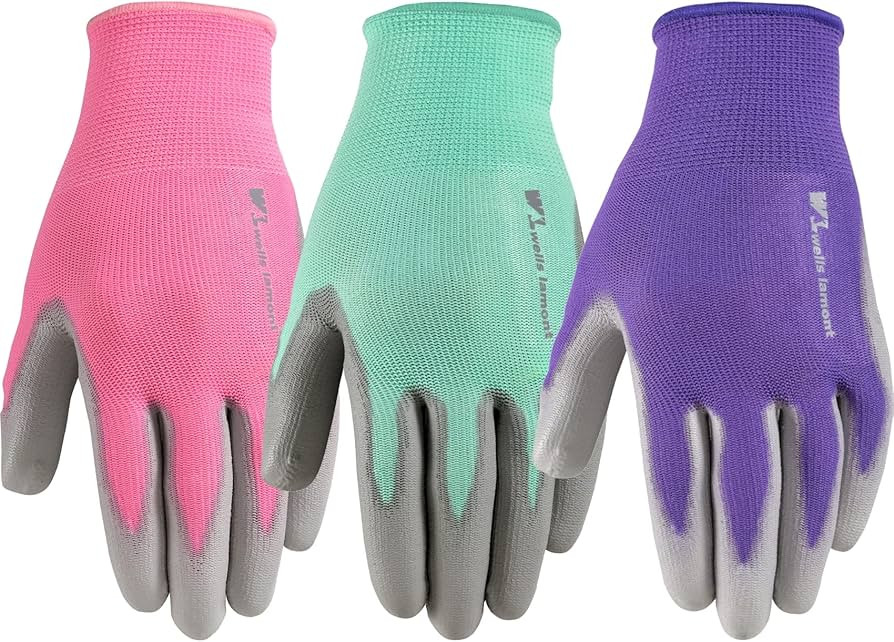 Wells Lamont 3 Pair Pack Women’s Gardening Gloves | PU Coated Grip Work Gloves| Each Pack Inclu... | Amazon (US)