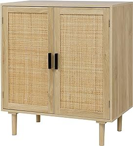 Finnhomy Sideboard Buffet Kitchen Storage Cabinet with Rattan Decorated Doors, Dining Room, Hallw... | Amazon (US)
