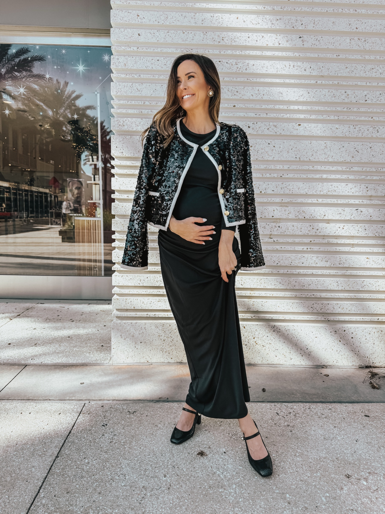 sequined lady jacket, holiday outfit, holiday style // @jcrew #injcrew #ad