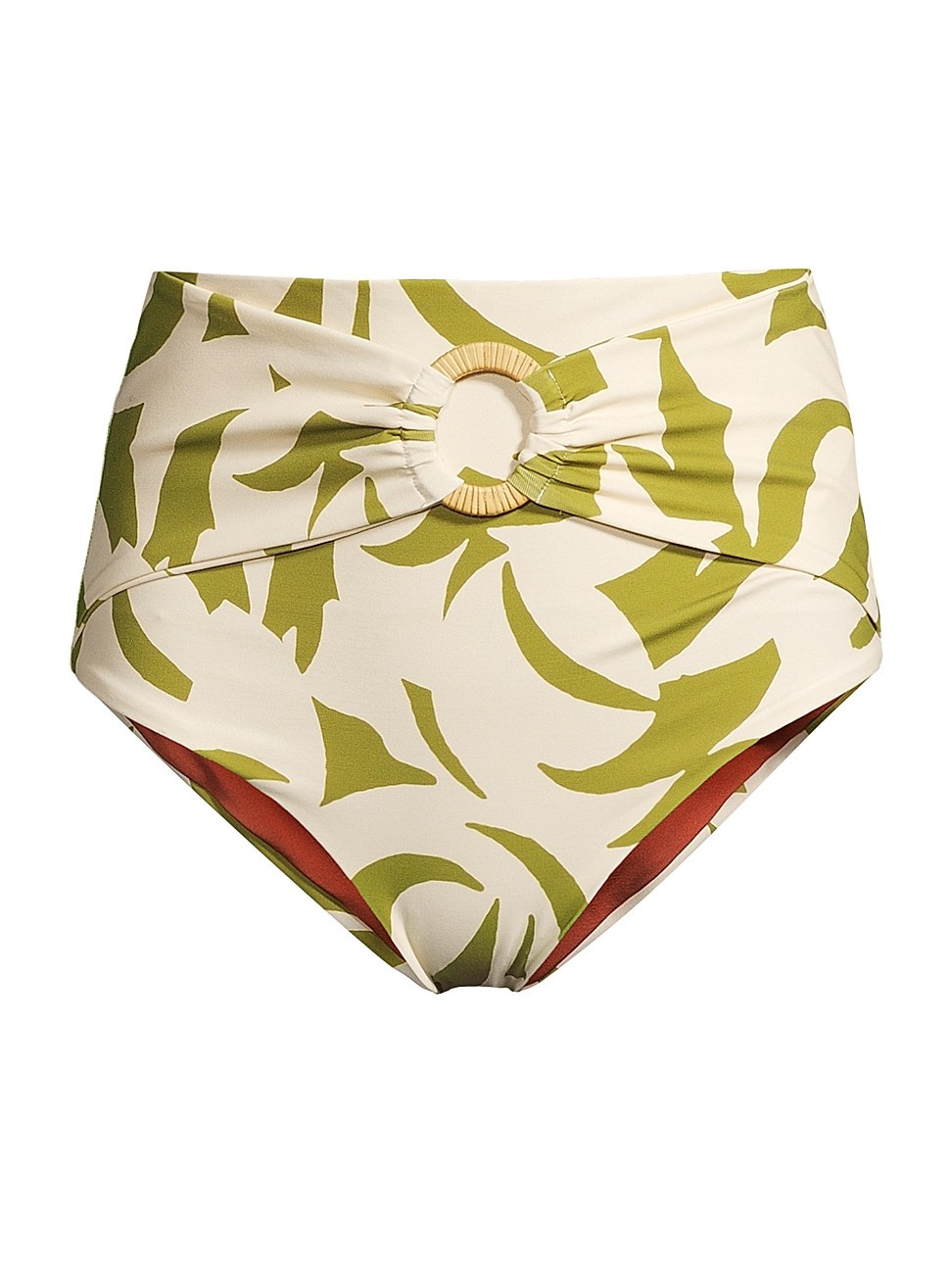 Women's Flora Libra High-Waisted Bikini Bottom - Pistachio Multi - Size Large - Pistachio Multi - Si | Saks Fifth Avenue