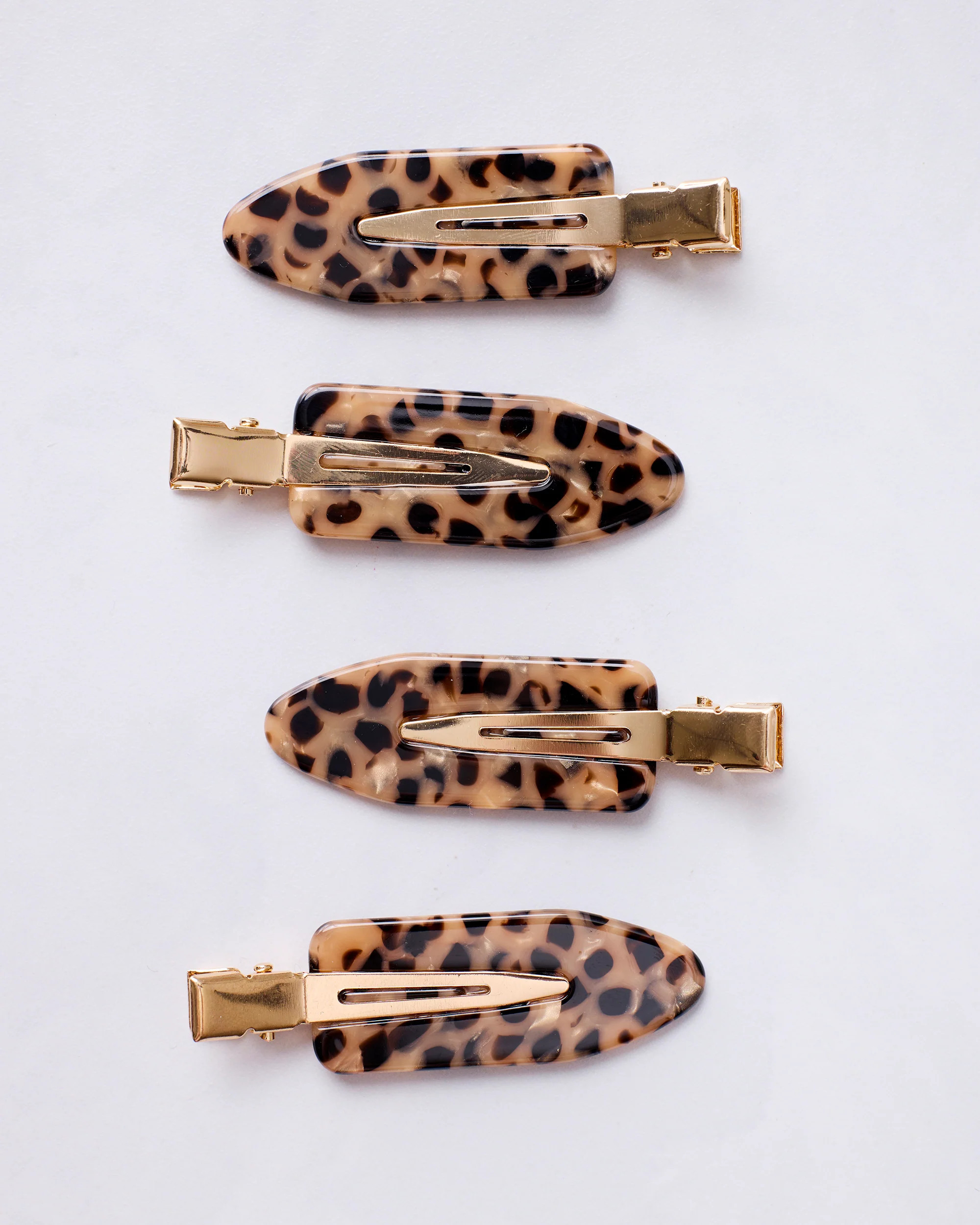 Leopard - Creaseless Clip Set Of 4 - Printfresh | Printfresh