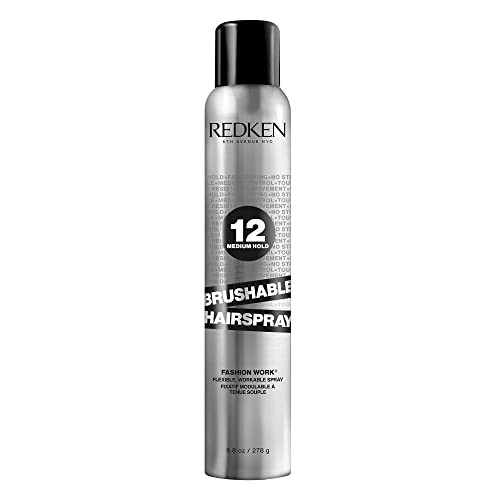 Redken Brushable Hairspray 12 | Flexible Medium Hold with Natural Finish | Protects Against Frizz & Humidity | For All Hair Types | 10.4 Oz | Amazon (US)