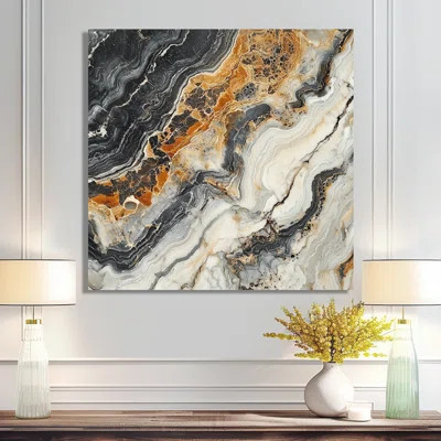 Santoyo Eternal Marble Balance In Earth Tones I - Abstract Marble Wall Art | Wayfair North America