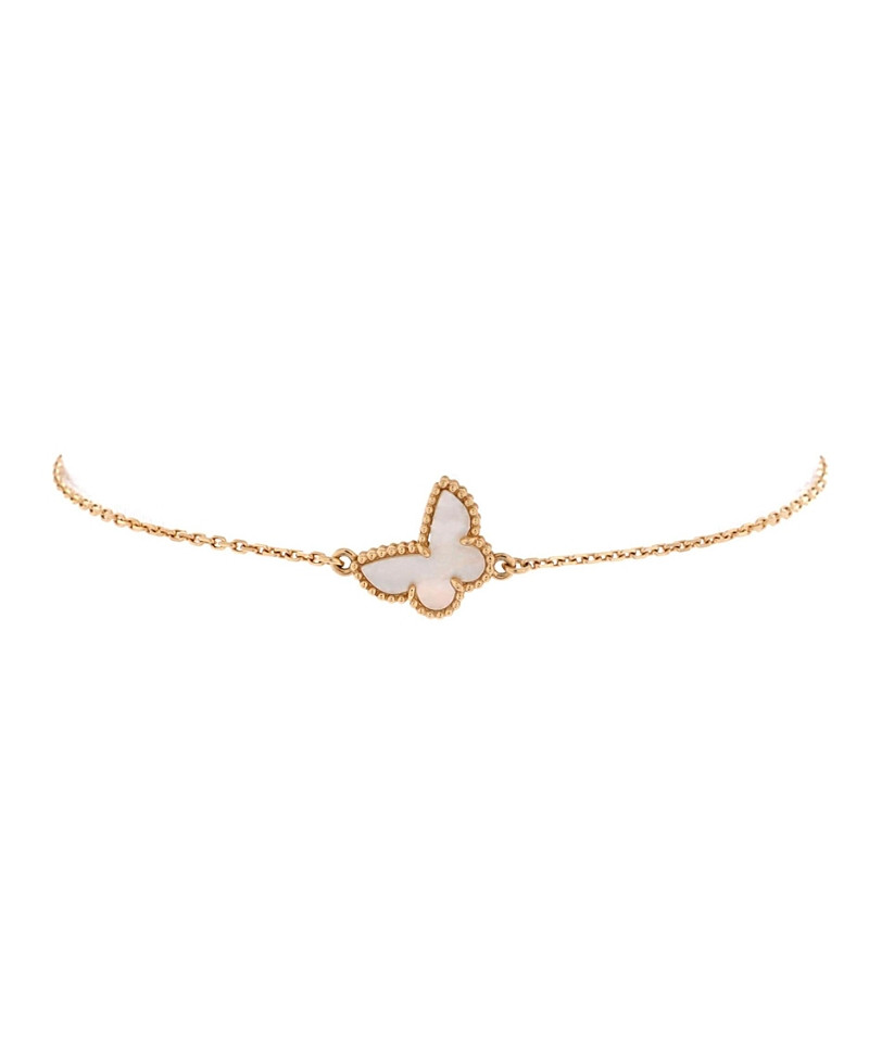 Pre-Owned Van Cleef & Arpels Sweet Alhambra Butterfly Bracelet 18K Gold and Mother of Pearl | Bloomingdale's (US)