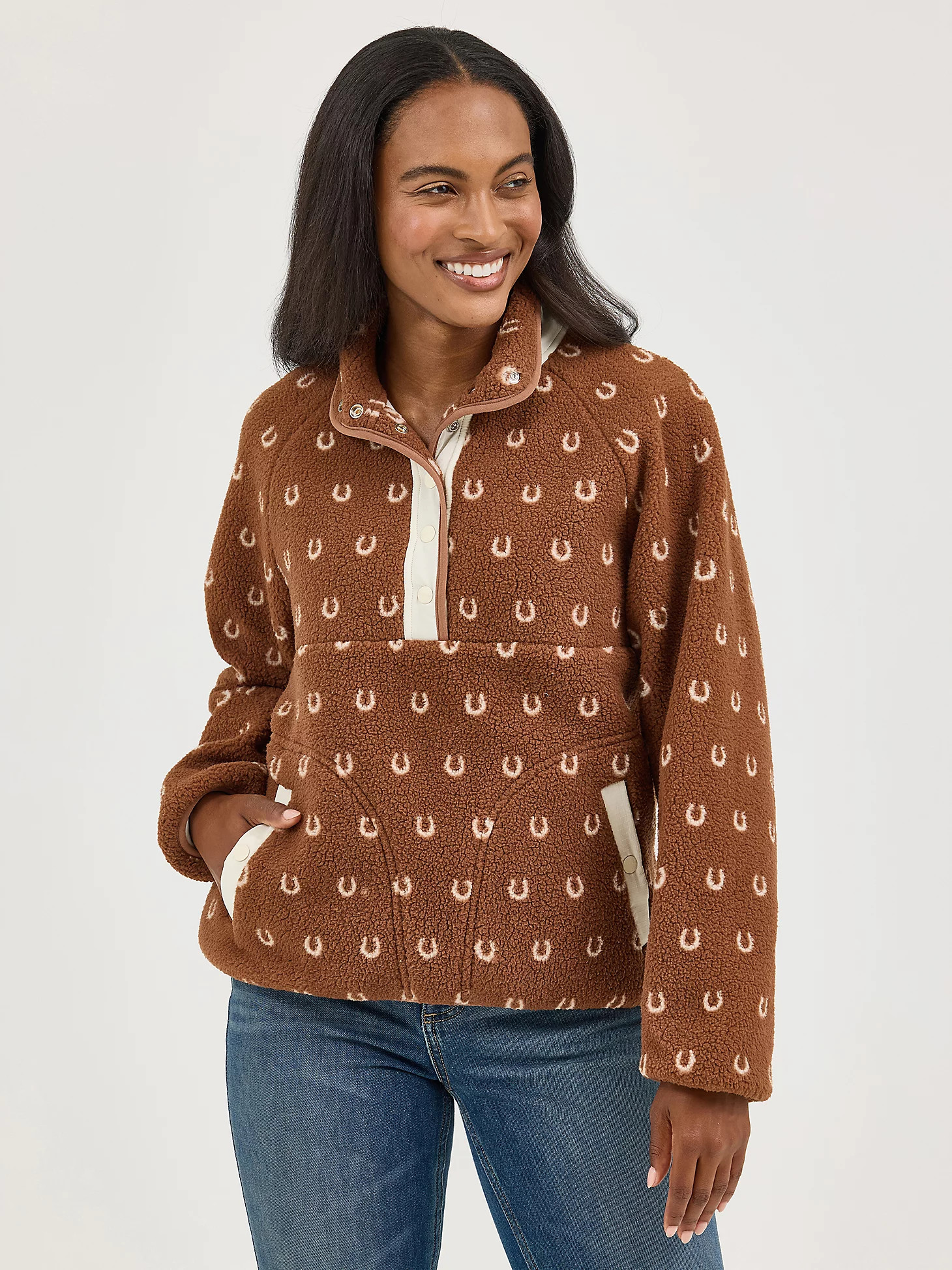 Women's Wrangler Retro® Half-Snap Sherpa Pullover | Wrangler