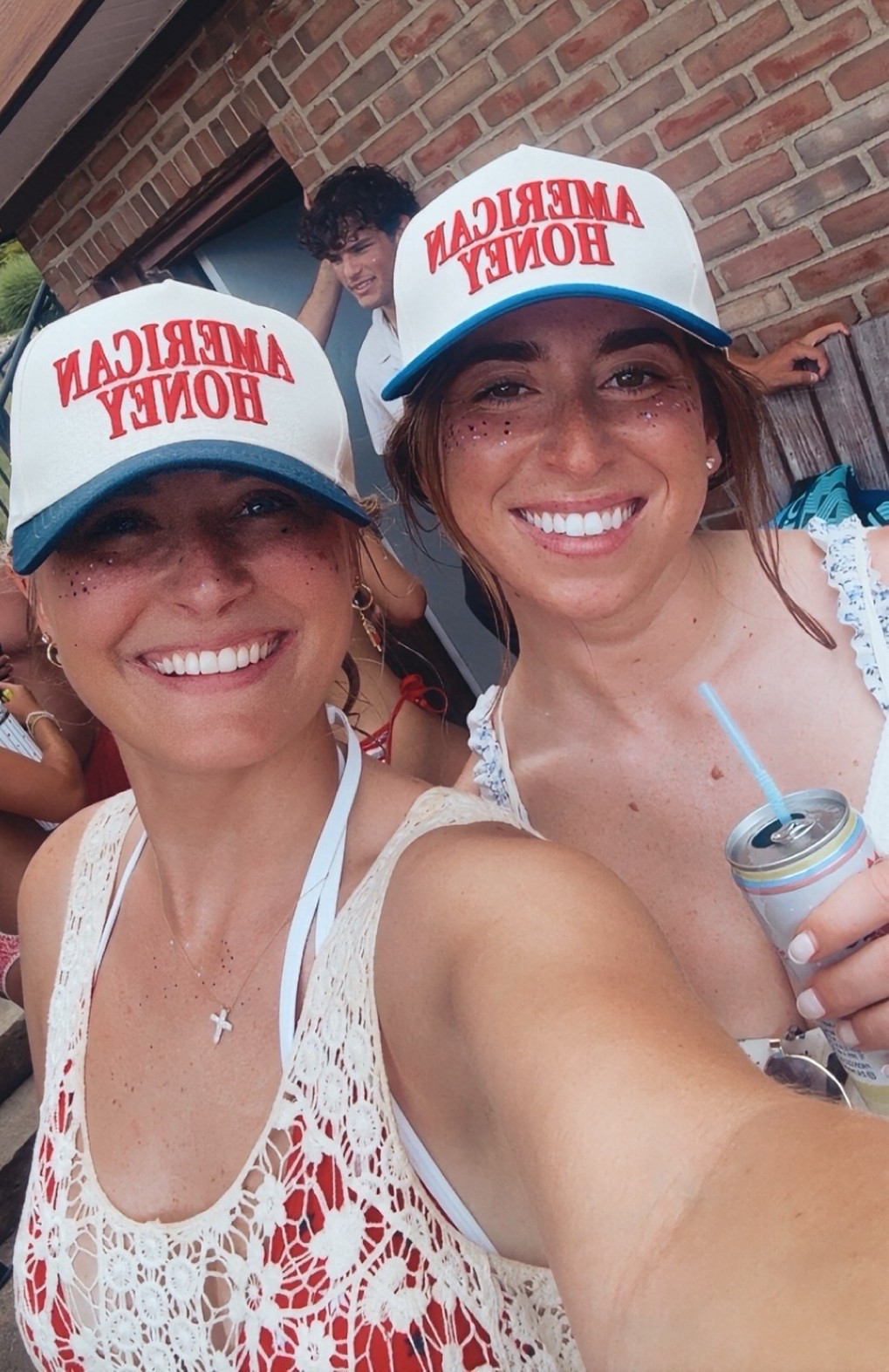 American hunnies 🤍🇺🇸 linking our hats #4thofjuly #usa #america #americanhoney #truckerhats #amazon