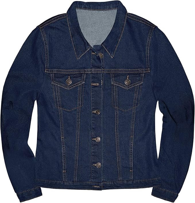 HyBrid & Company Women Junior classic 4 Pockets Denim Jacket | Amazon (US)