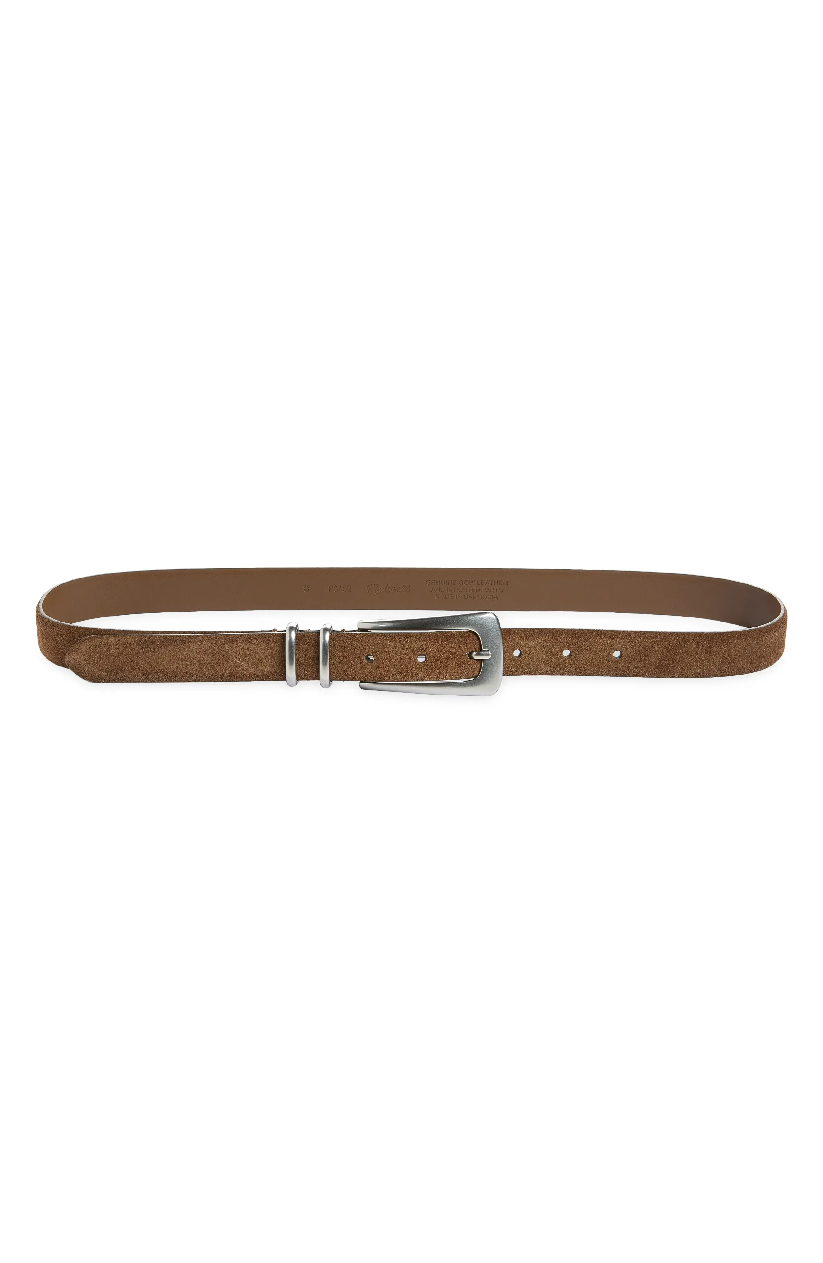 Elongated Suede Buckle Belt (Women) | Nordstrom | Nordstrom