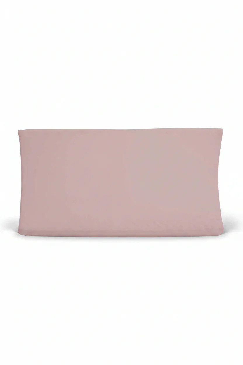 Solid Mauve Bamboo Knit Changing Pad Cover | Caden Lane