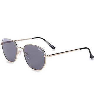 QUAY Unisex Big Time 48mm Polarized Round Sunglasses - Gold/Smoke | Dillard's