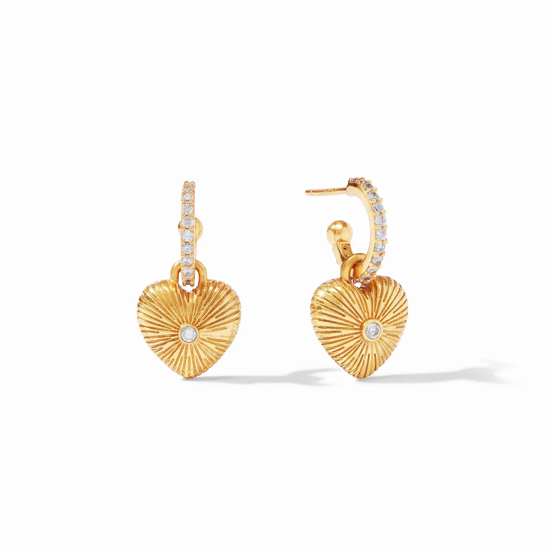 Esme Heart Hoop & Charm Earring | Julie Vos | Julie Vos