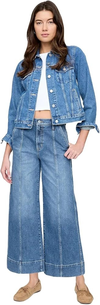 Gap Women's Wide Leg Cropped Jeans | Amazon (US)