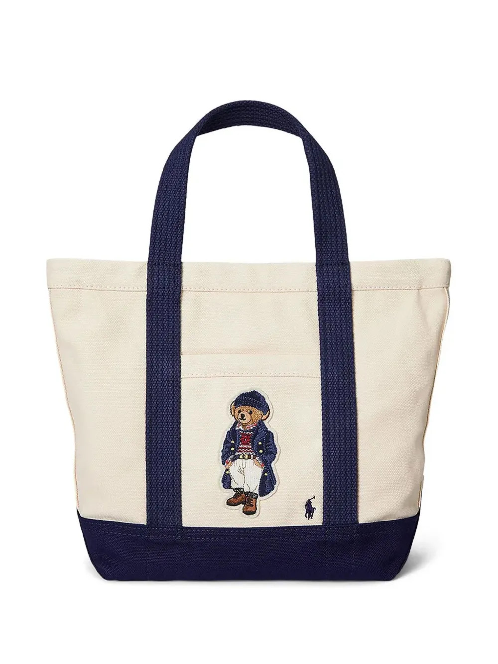 Polo Ralph Lauren Small Polo Bear Canvas Tote Bag | Neutrals | FARFETCH DZ | Farfetch Global