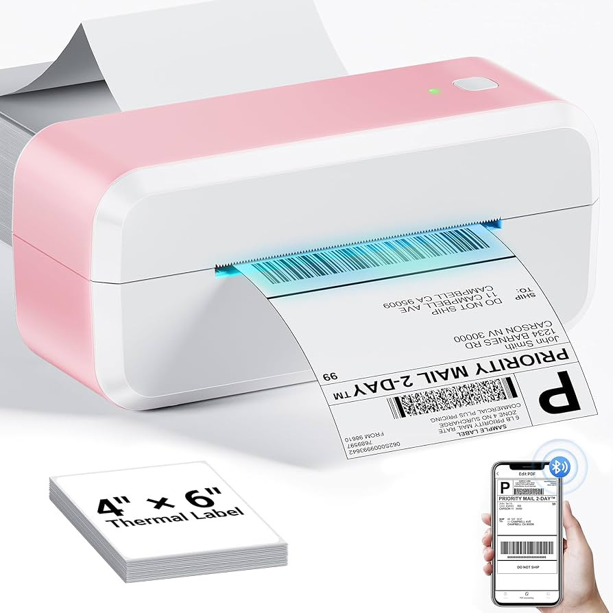 Bluetooth Shipping Label Printer, 4x6 Thermal Label Printer for Shipping Packages & Small Busines... | Amazon (US)