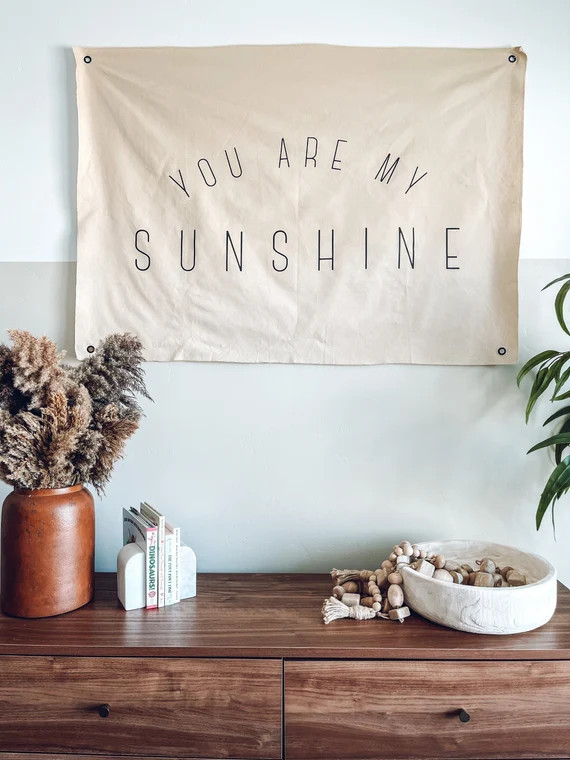 Canvas Banner You Are My Sunshine natural  pennant . | Etsy | Etsy (US)