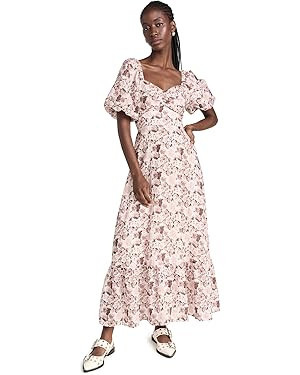 English Factory Women's Linen Floral Maxi Dress | Amazon (US)