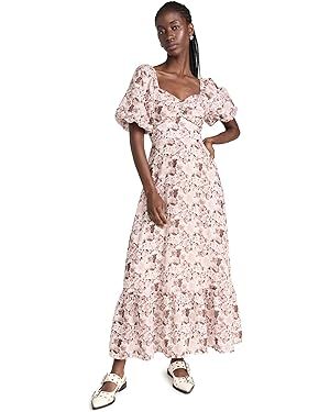 English Factory Women's Linen Floral Maxi Dress | Amazon (US)