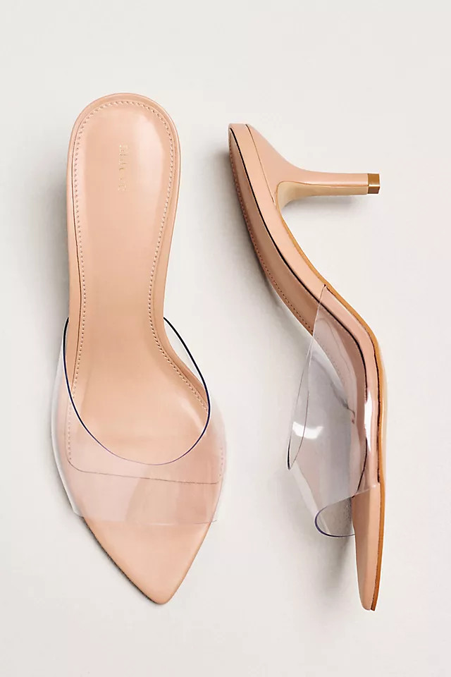 Gianna PVC Pointed-Toe Mule Heels | Anthropologie (US)