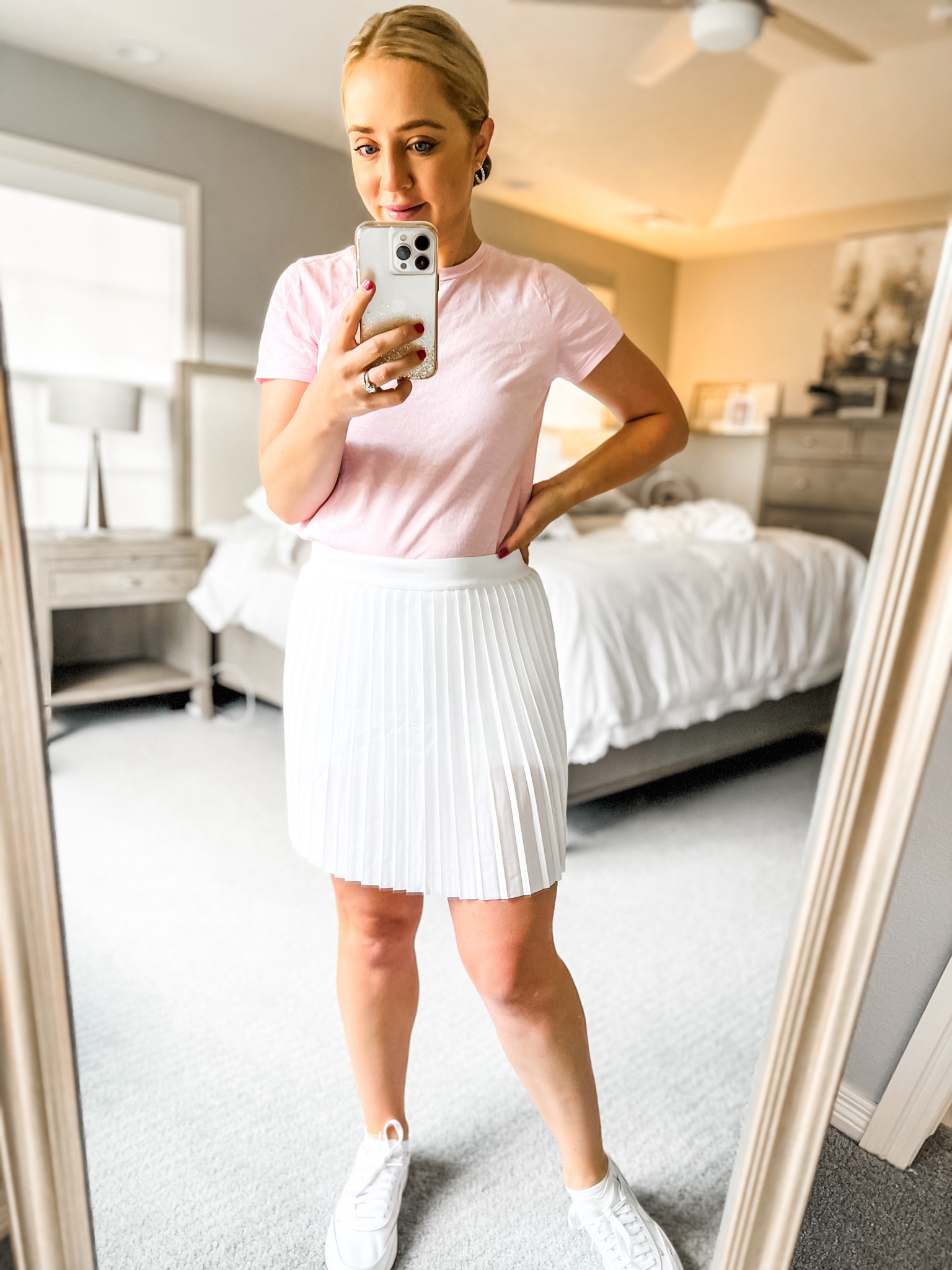 This pleated skort fits true to size! Comfortable and great for a busy mom.

Tennis skirt. Skort. Mom outfit. Casual outfit. Summer outfit. Pleated skirt. 

#LTKSaleAlert