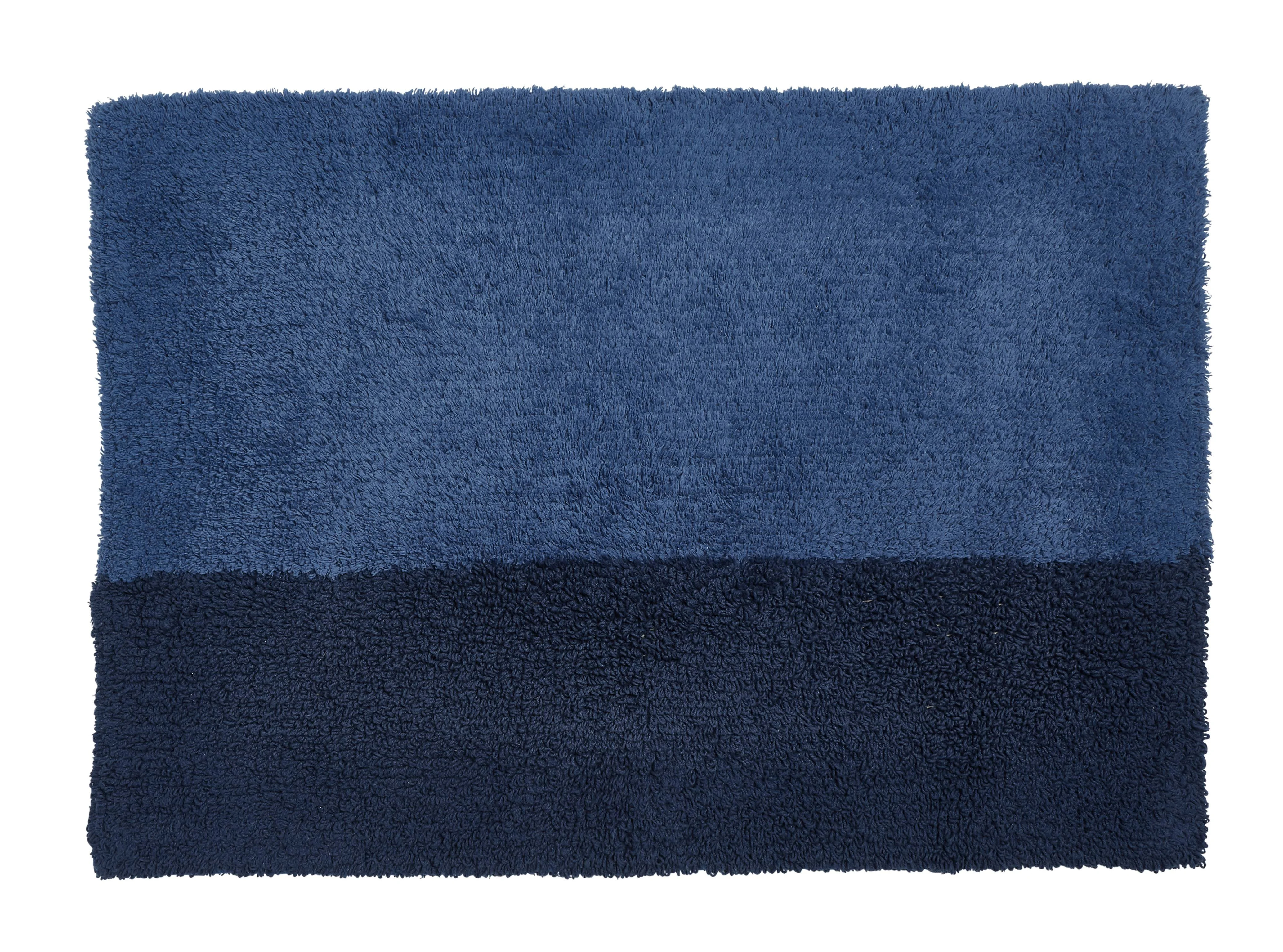 Gap Home Color Block Reversible Cotton Bath Rug Blue/Navy 20"x30" - Walmart.com | Walmart (US)