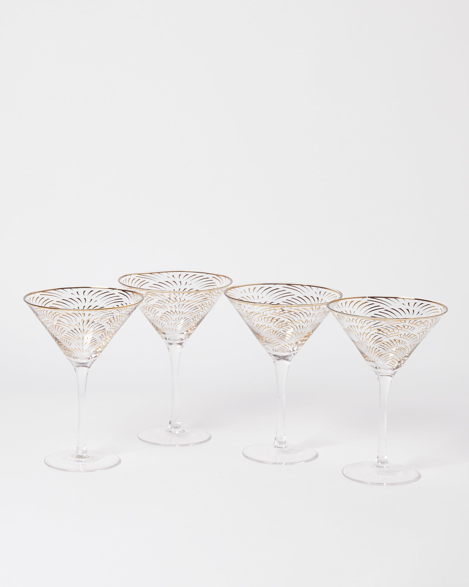 Ariele Gold Martini Cocktail Glasses Set of Four | Oliver Bonas | Oliver Bonas (Global)