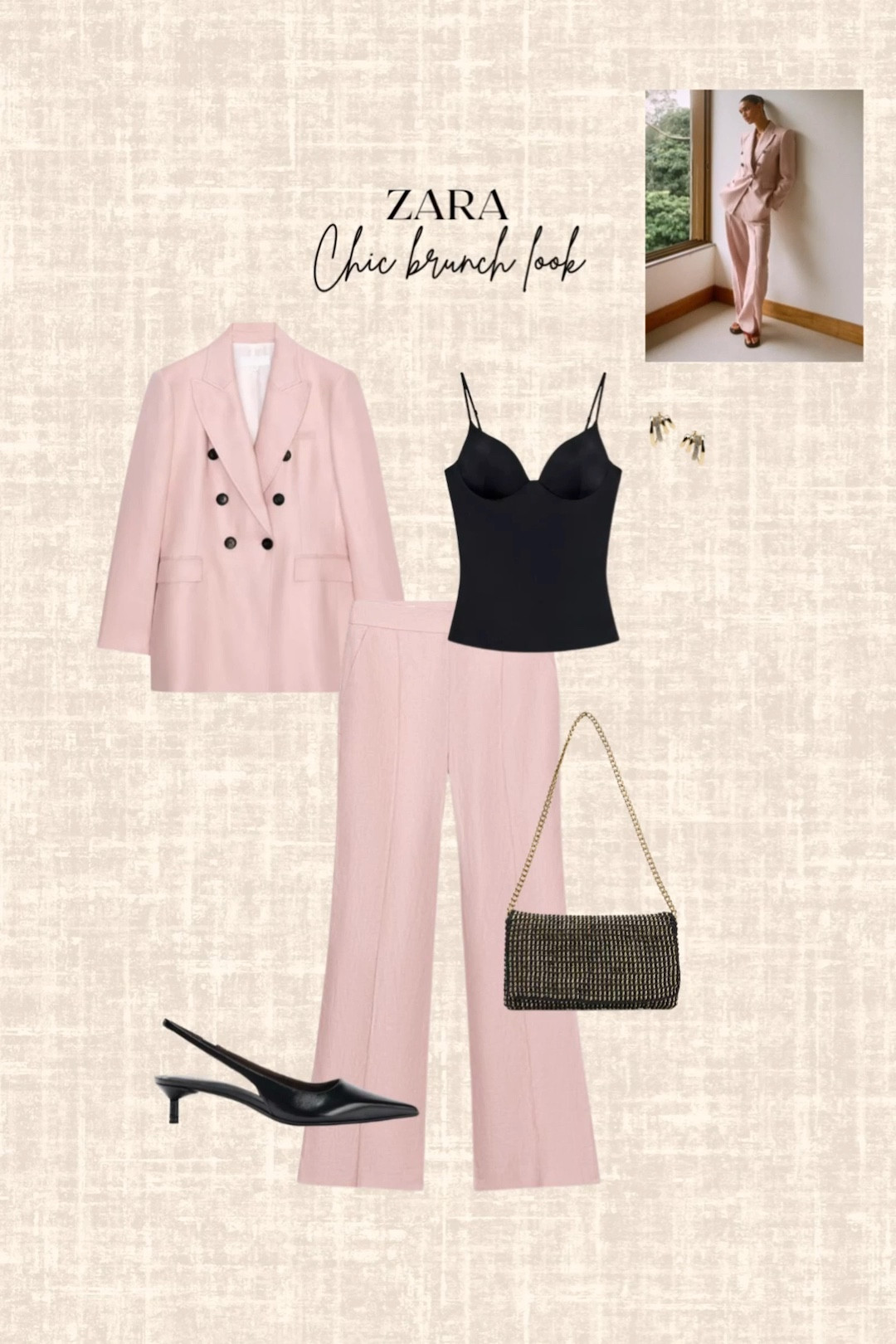 Zara Chic Brunch look! 

Workwear, office look, spring outfit, blazer, pants, slingback, earrings, handbag 

#LTKootd #LTKSeasonal #LTKWorkwear