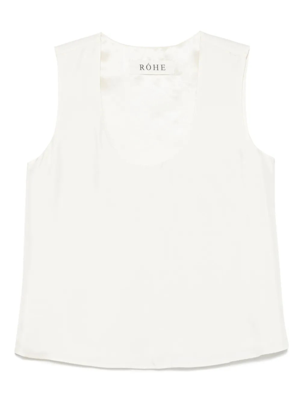 scoop-neck silk top | Farfetch Global