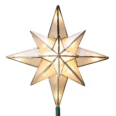 GE 10-in Star Off White Clear Christmas Tree Topper Lowes.com | Lowe's