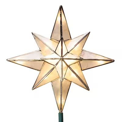 GE 10-in Star Off White Clear Christmas Tree Topper Lowes.com | Lowe's