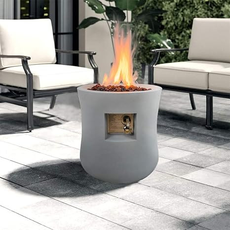 Ferrisland Outdoor Propane Fire Pit, 20 Inch 40,000 BTU Propane Gas Fire Bowl with Lava Rocks Cov... | Amazon (US)