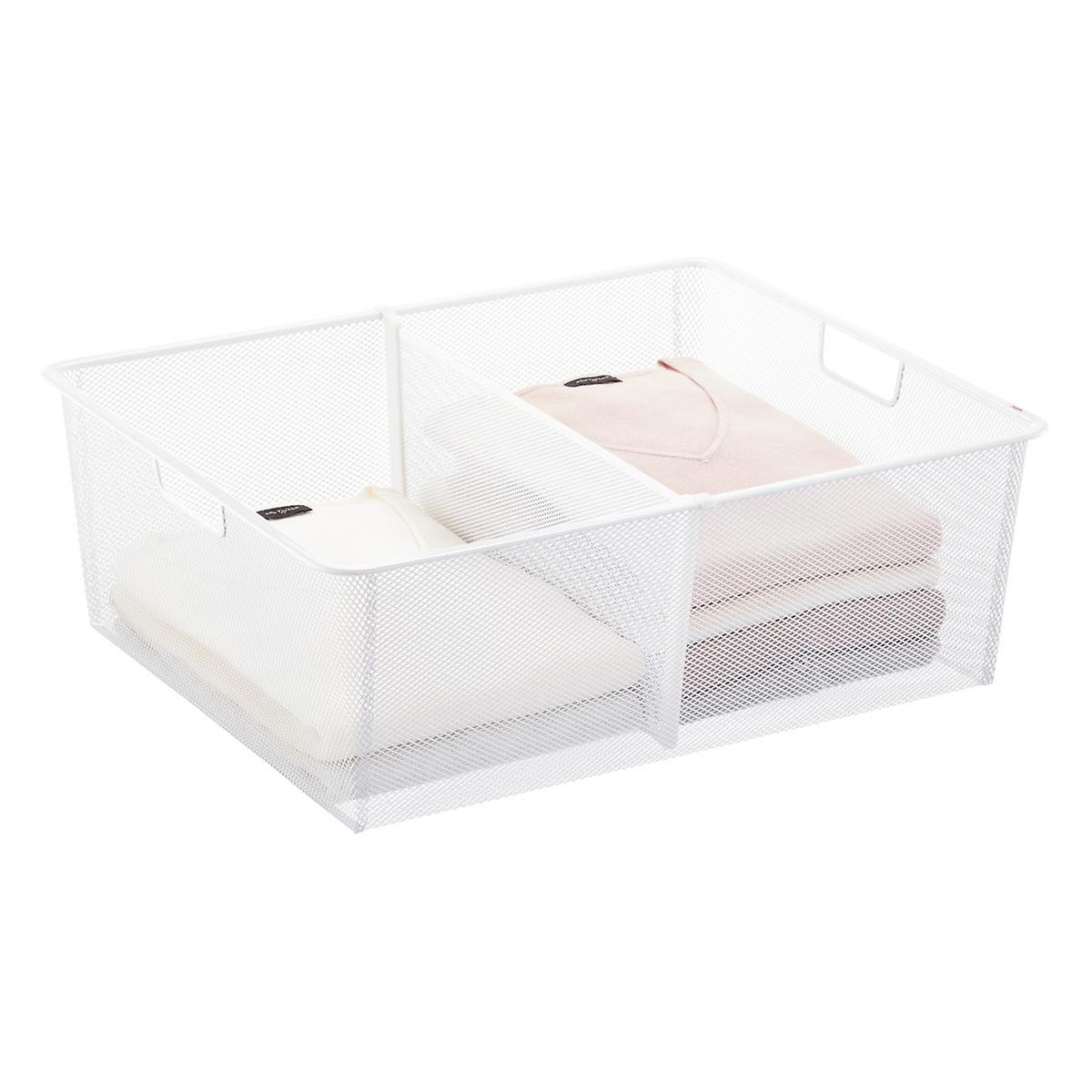 Elfa White Medium Mesh Drawer Dividers | The Container Store