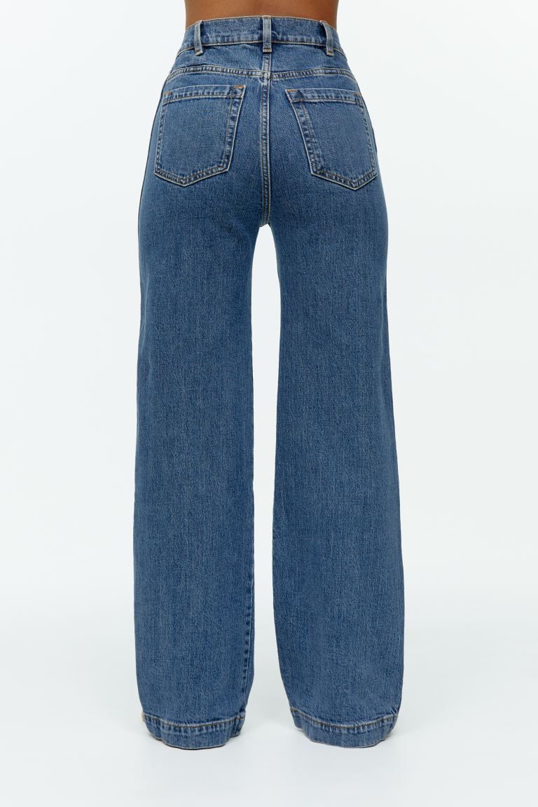 LUPINE High Flared Stretch Jeans - Blue - Ladies | H&M GB | H&M (UK, MY, IN, SG, PH, TW, HK)