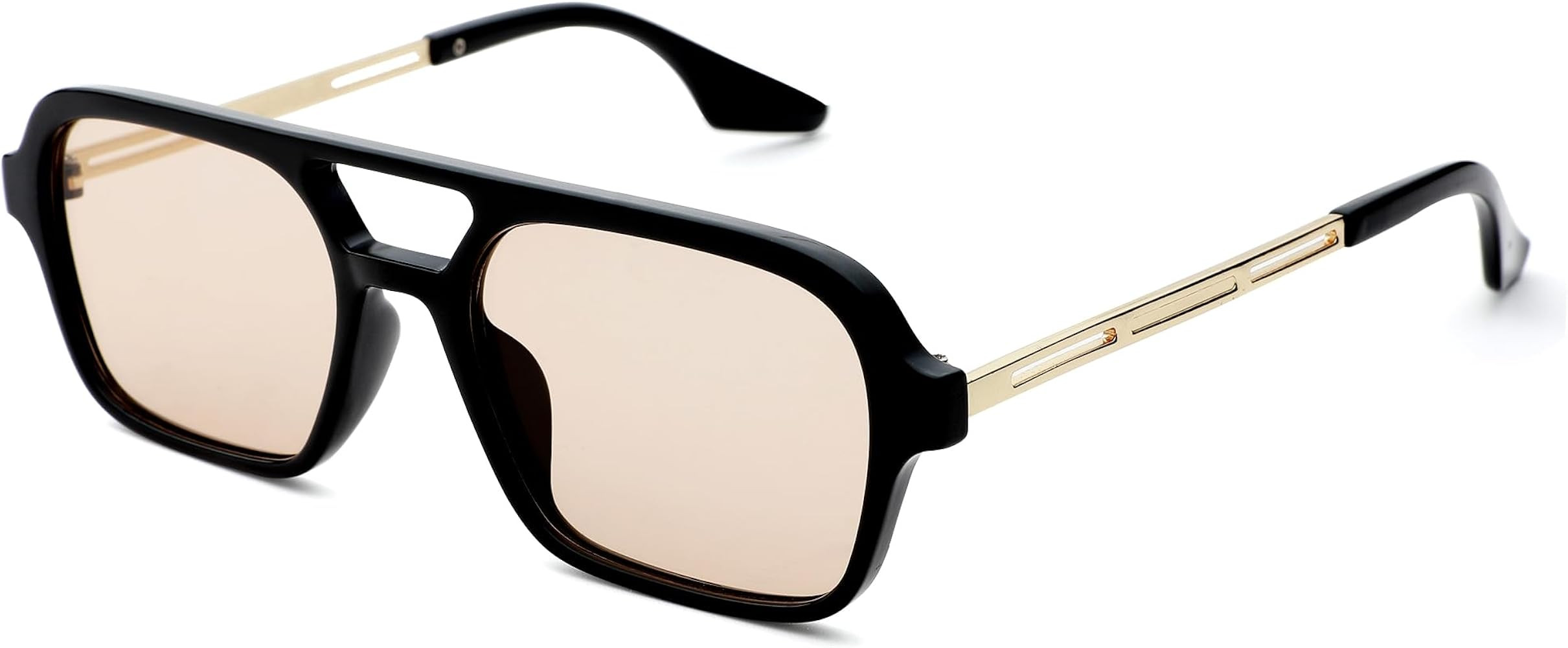 Vintage 70s Aviator Sunglasses for Women and Men Square Flat Shades with UV400 Protection | Amazon (US)