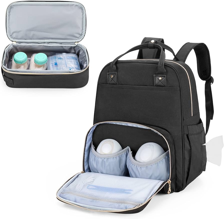 BAFASO Wearable Breast Pump Bag with Cooler and Laptop Sleeve (Compatible with Elvie and Momcozy ... | Amazon (US)