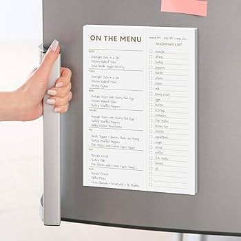 Sweetzer & Orange Gold Meal Planner and Grocery List Magnetic Notepad. 7x10” Meal Planning Pad ... | Amazon (US)