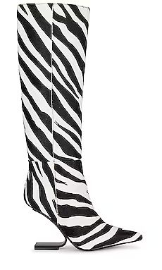 Jeffrey Campbell Compass Knee High Boot in Black & White Zebra from Revolve.com | Revolve Clothing (Global)