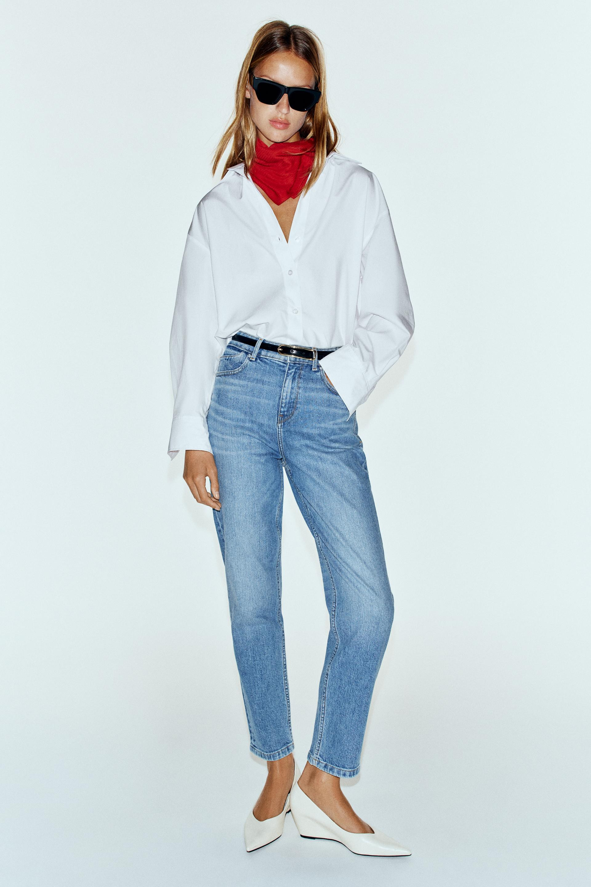 Zara - Basic Poplin Shirt - White - L - Woman | Zara US