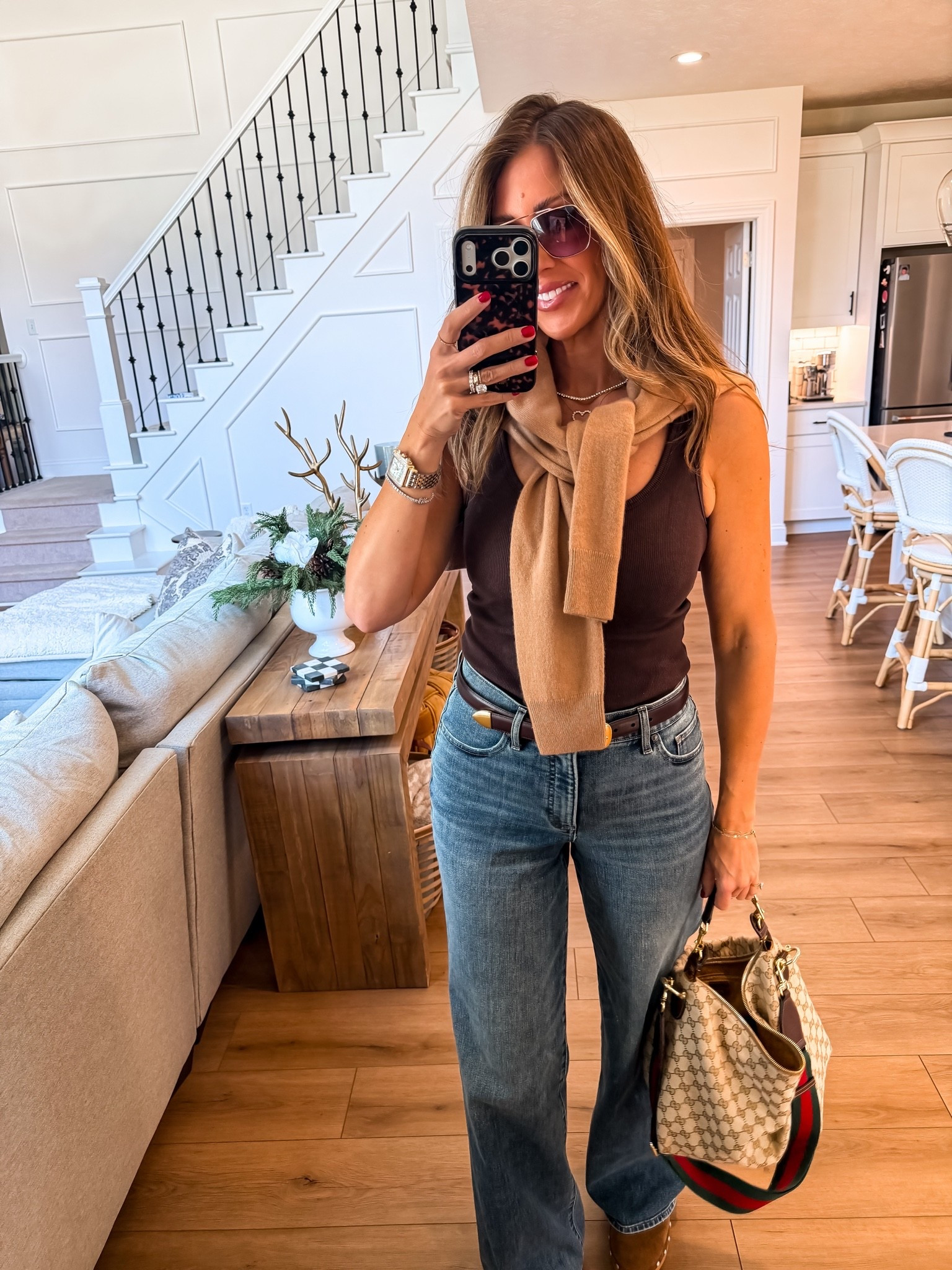 Sz 8 long denim 
@Express 
Sz medium tops