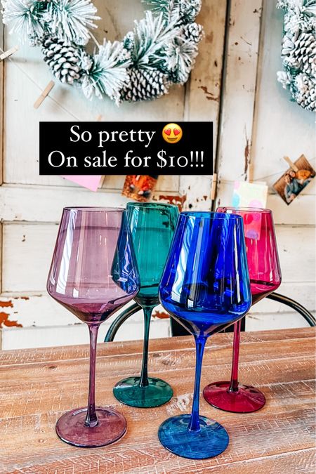 These jewel tone wine glasses are oh-so pretty. Can’t believe I snagged them for $10!! Extra 15% off as well ends this weekend  

#LTKsalealert #LTKhome #LTKGiftGuide