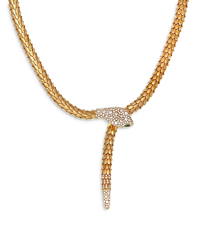 Crivelli 18K Yellow Gold Serpent Diamond & Emerald Snake Lariat Necklace, 16 - Exclusive | Bloomingdale's (US)