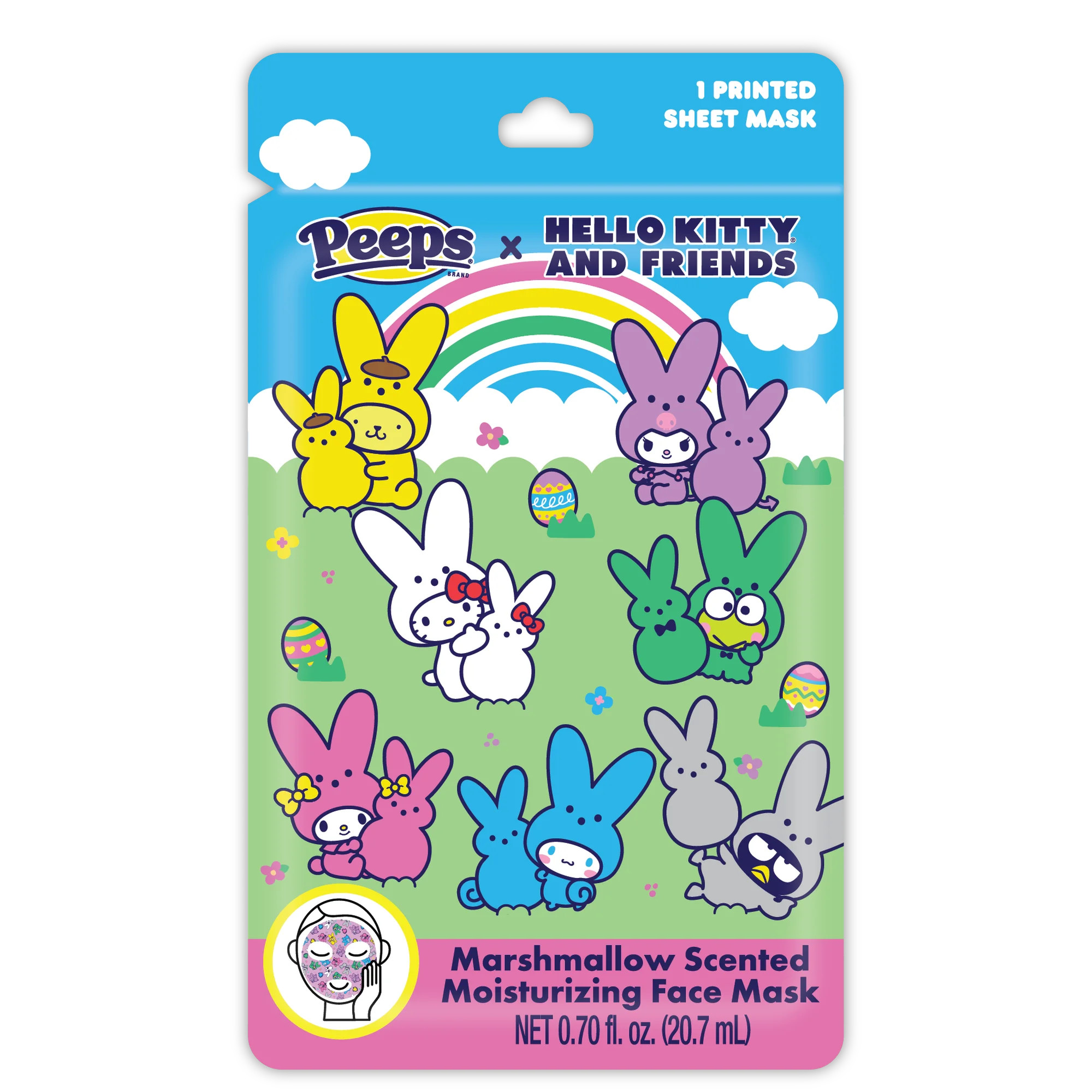 Peeps x Hello Kitty Face Mask, Single Use, Marshmallow Scented | Walmart (US)